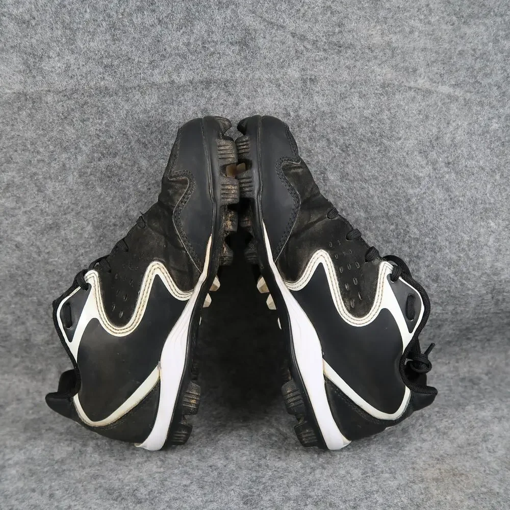 Under Armour Shoes Kids 3.5 Baseball Cleats Sport Athletic Lace Up Black White